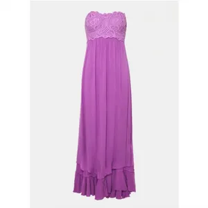 Free People Lavender Strapless Lace Maxi Dress thumbnail 17