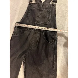 We The Free Free People Black Denim Overalls Womens Size S Straight Leg Bib Jean thumbnail 6