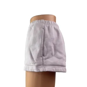 Aritzia Sweatfleece Women's Purple Lilac Boyfriend Fit Lounge Mini Shorts Size S thumbnail 4