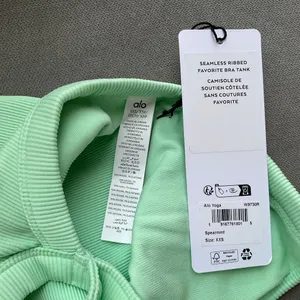 Alo Yoga Seamless Ribbed Favorite Bra Tank Spearmint XXS thumbnail 3
