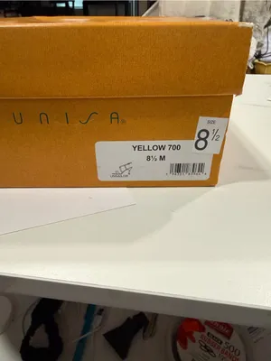Unisa Bright Yellow Strappy Square-Toe Heeled Sandals thumbnail 4