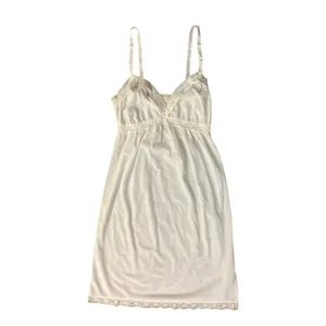 Vintage Mary Jane Full Slip Cream Nylon Lingerie 32 Used thumbnail 3