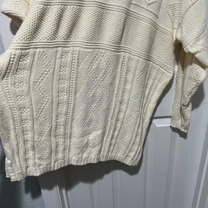 Vintage Woolrich Cable Knit Tunic Sweater Made In USA Women’s M Cotton NEW NOS thumbnail 4