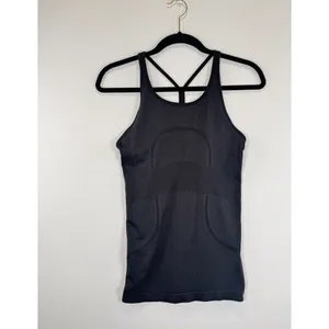 Lululemon Womens Top Gray Swiftly Tech Strappy Tank Stretch Yoga Gym Size 4 thumbnail 5