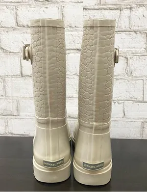 MICHAEL Michael Kors Beige Sand Textured Rubber Lugged Soles Rain Boots Size 8 thumbnail 6