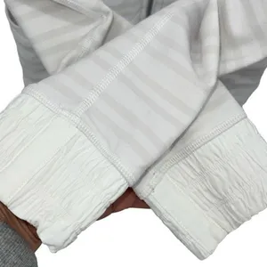 Lululemon Womens Twin Stripe Nimbus Full Zip Blissed Out Jacket White Gray Small thumbnail 4