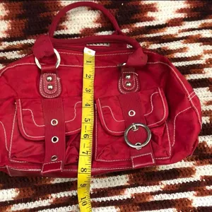 Gothic Grunge Baddie Streetwear Y2K 2000s Shoulder Hand Bag Purse Cargo Pockets Grommets & Buckles #bondage #biker #cyber #punk #gorpcore vixen Measurement in pics thumbnail 6