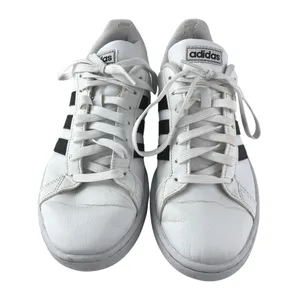 Adidas Grand Court Women's White Leather Lace Up Low Top Sneakers Shoes Size 8.5 thumbnail 2