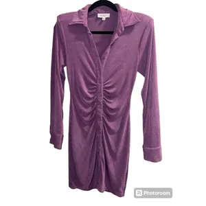 ✨Mable Emersyn Slinky Button Down Sz Small Purple Dress✨ thumbnail 6