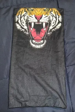 Tiger neck gaiter neck warmer Black thumbnail 1