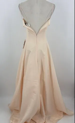 NWT Jodi Kristopher Blush Pink Floral Embroidered Prom Gown Size 1 thumbnail 3
