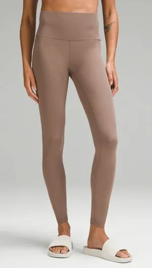 Lululemon Wunder Train High-Rise Ribbed Tight 25" Taupetastic Size 6 Athletic thumbnail 1