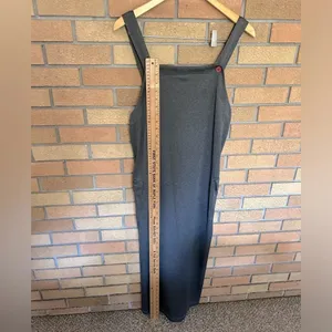 Timing USA Long Overall Dress Skirt Back Slit Gray Vintage Size Medium Women’s thumbnail 7