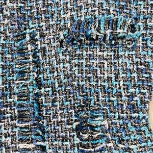 Anthropologie Brave and true size small tweed mini dress classic blue rare htf thumbnail 3