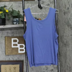 NWT State Of Day Womens Ribbed Sleep Tank Top 100180162WN Nightfall Blue 1X thumbnail 3