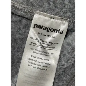 Patagonia Women's Gray Better Sweater 1/4 Zip Sweatshirt Embroidered Sz Small thumbnail 4