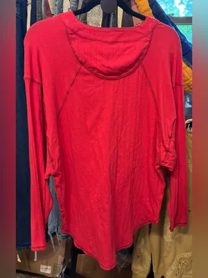 NWOT Free People FP Intimately Coffee Chat Pullover - raspberry wine pink - M thumbnail 8