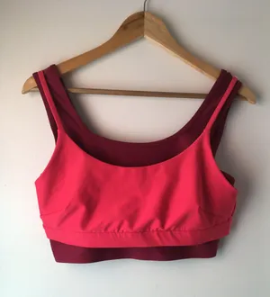 Double Layer Sports Bra, XL Red thumbnail 1