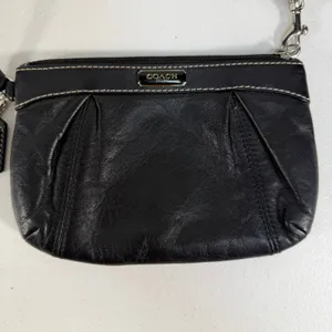 Coach Black Legacy Wristlet Wallet‎ Leather Small Pouch 48179 Designer Festival thumbnail 3