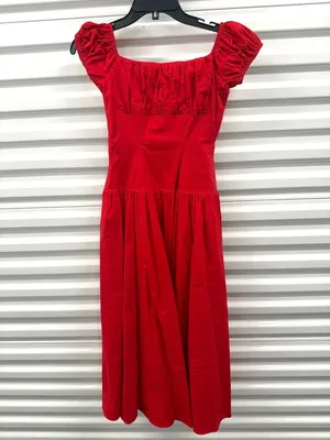Caroline Constas Augusta Drop Waist Maxi Dress High Risk Red Womens Size XS thumbnail 6