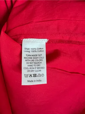 NWT Never A Wallflower Elastic‎ Sleeve Dress Peasant Candy Apple Red Cotton thumbnail 5