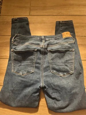 American Eagle Outfitters Women's Medium Blue Skinny Jeans thumbnail 4