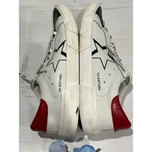 Vintage Havana White Star Glitter Sneakers Red Accent Lace Up Shoes‎ thumbnail 6