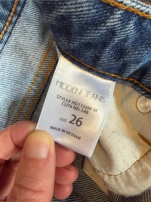 Hidden Crop Jeans Cutoff frayed hems Blue Size 26 thumbnail 7