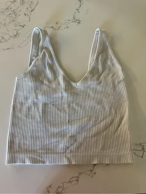 Rib Ribbed Brami Crop Tank Free People Size Medium thumbnail 2