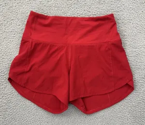 Lululemon Speed Up Shorts High Rise 4" Dark Red Athletic Athleisure Women's 2 thumbnail 1