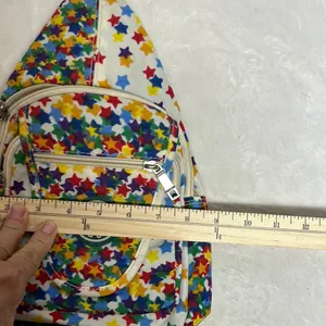 Blue and Yellow Mosaic Backpack with Adjustable Strap thumbnail 8