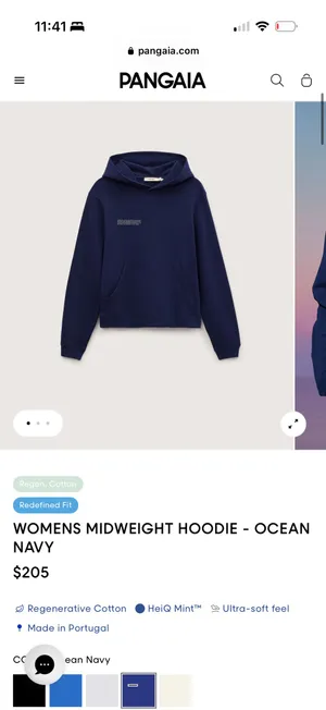 Pangaia hoodie Blue Size M thumbnail 3