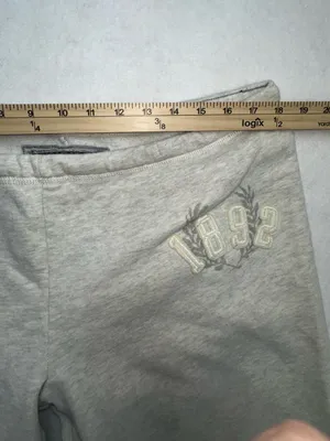 VTG Y2K Abercrombie & Fitch Sweatpants Gray Spellout Back Logo Joggers Large thumbnail 11
