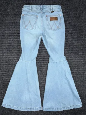 Wrangler Retro High Rise Trumpet Super Flare Bell Bottom Jean 28x30.5 Western thumbnail 3