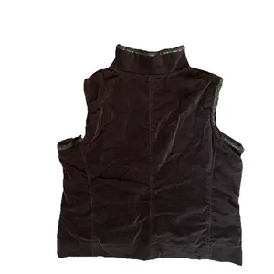 J. Jill Women’s Faux‎ Suede Vest 2X Faux Fur Lined Chocolate Brown thumbnail 2