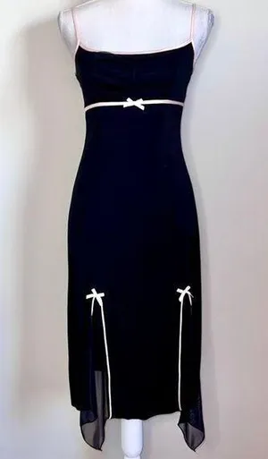 Vintage Y2K Slinky Dress Black thumbnail 1