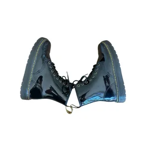 Dr Martens Zavala Boots Women’s 7 Black Patent Leather 8 Eye Combat Docs Grunge thumbnail 5