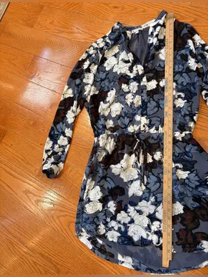 Lila Rose Floral Long Sleeve High Low Dress Size 6 Dark Academia Romantic thumbnail 6