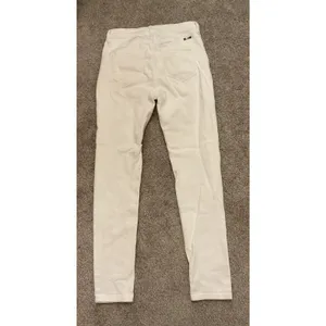 Kancan Straight Leg High Rise White Denim Jeans, 27 thumbnail 6
