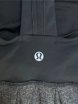 Lululemon tank bra top Heathered grey/black activewear loungewear gym yoga 4 thumbnail 4