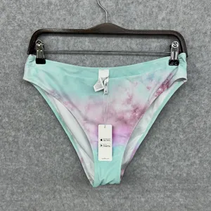 NEW Cupshe Pink Blue TyeDye 2 Pc Beach Swimsuit Swim Bikini Padded Bra Women XL thumbnail 6