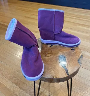 EMU Australia Purple Suede Shearling Lined Winter Boots Size 7 thumbnail 1