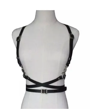 Black Punk O Ring Harness Rave Bondage New thumbnail 4