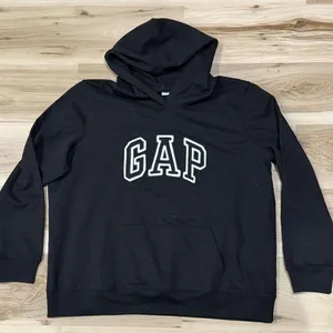 Gap Logo Black White Pullover Hoodie Women's 2XL thumbnail 2