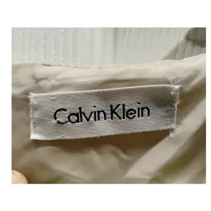 Calvin Klein Women's Size 6 Cowl Neck Cap Sleeve Cocktail Belted Dress Beige thumbnail 6
