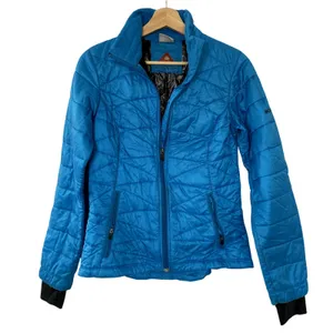Columbia blue puffer coat omni-heat thermal comfort women's size small‎ winter thumbnail 1