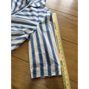 Woman Within‎ Womens Blue White Striped Print Button Up Shirt Size Large Office thumbnail 6