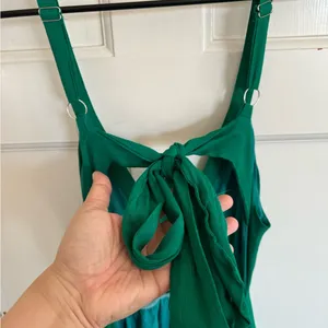 Lulus green tie back midi dress size large. thumbnail 7