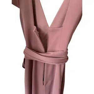 Dress the Population Dana Dress XS Blush Pink V-Neck Sheath Cocktail‎ Wrap Waist thumbnail 4
