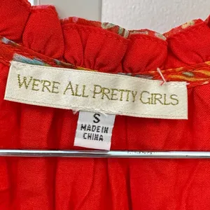 We're All‎ Pretty Girls Boho Summer Floral Elastic Waist Mini Dress Red Small thumbnail 7